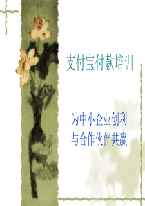 支付宝付款培训