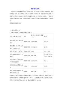 销售提成方案