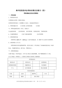 2008高中信息技术会考网络模块知识点