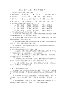 2009届高三语文考点专项练习