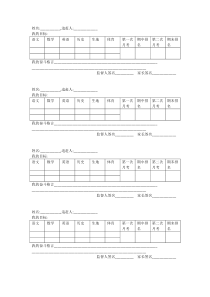 学生考试目标制定表