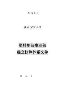 塑料制品事业部独立核算体系文件（DOC52页）