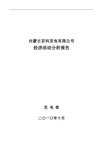 发电部经济分析模板