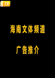 海南文体频道电视广告推介1206