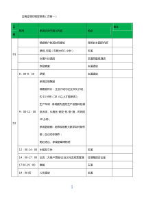 商务考察行程安排表汇总