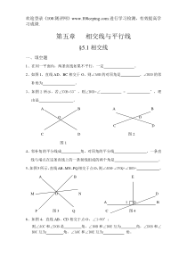 100测评网七年级数学第五章相交线与平行线试题及答案