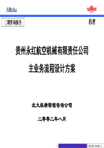 贵州XX航空机械有限责任公司主业务流程设计方案（PPT 115）