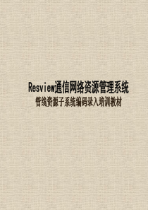 Resview通信网络资源管理系统