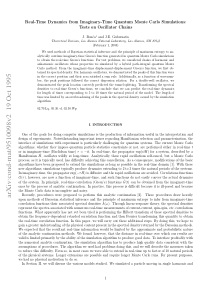 Real-Time Dynamics from Imaginary-Time Quantum Mon