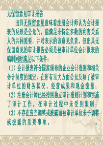 无保留意见审计报告