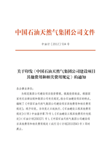 (最新)中国石油天然气集团公司建设项目其他费用和相关费用规定（PDF55页）