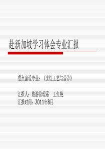 赴新加坡学习体会专业汇报