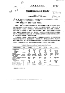 塑料镜片材料的发展动向