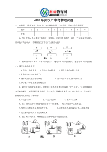 2003年武汉市中考物理试题