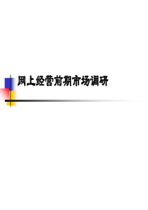 网上经营前期市场调研方案(PPT 20页)