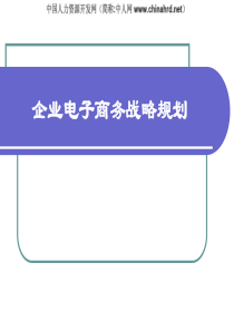 企业电子商务战略规划