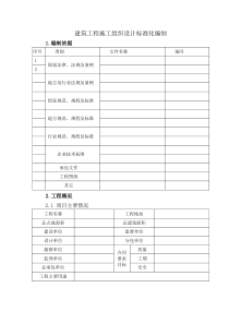 建筑工程施工组织设计标准化编制