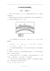 2005年全国高考文综试卷1