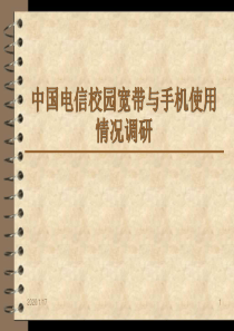 中国电信宽带与手机使用情况市场调研