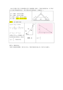 (2011年真题)图示人字梯放置在光滑(忽略摩擦)地面上-图示;用公式计算;用极限法计算