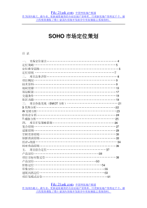 (SOHO市场定位策划书)