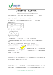 (北师大版)六年级数学下册毕业复习习题