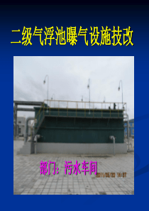 二级气浮池曝气设施技改Microsoft PowerPoint 演示文稿