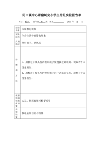 (教师)河口镇中心寄宿制完小学生分组实验报告单