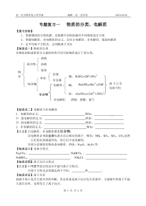 01专题复习一物质的分类电解质