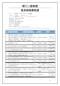 01客房部规章制度