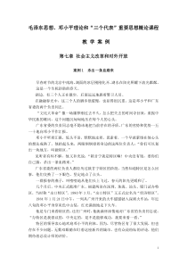 07第七章社会主义改革和对外开放案例(毛泽东思想邓小平理论和三个代表重要思想)