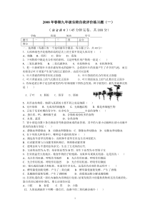 08年春九年级综合练习题(一二)