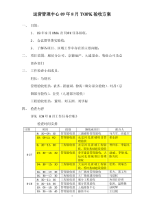 09年8月TOPK验收方案模板解释