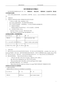 1-初中英语时态专项练习