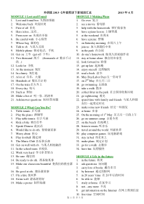 外研版--2013七年级英语下册短语汇总