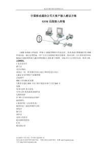 中国移动通信公司大客户接入解决方案