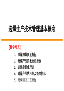 2章选煤生产技术管理基本概念