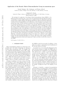 Application of the Density Matrix Renormalization 