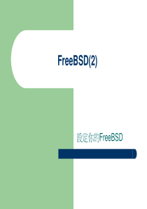 设定你的FreeBSD