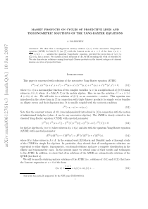 Massey products on cycles of projective lines and 