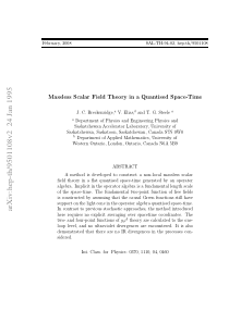 Massless Scalar Field Theory in a Quantised Space-