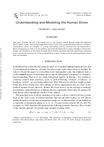 Vehicle System Dynamics Understanding and Modellin