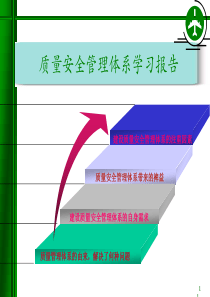 质量安全管理体系学习报告