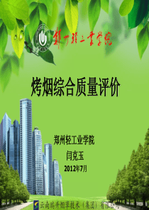 烟草进修学院讲稿烤烟综合质量评价