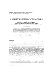 LATTICE BOLTZMANN SIMULATION OF MELTING PHENOMENON