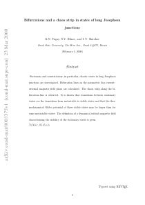 Bifurcations and a chaos strip in states of long J