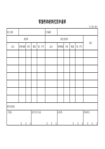 零部件和材料代用申请单