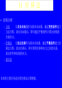 结构分析力法 以多余未知力作为基本未知量,通过变形条件建立力法方...