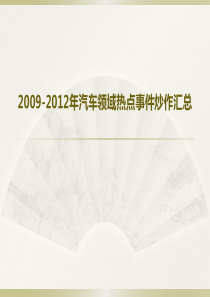 2011-2012年汽车热点炒作小汇