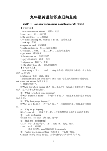 2017年人教版九年级英语知识点总结